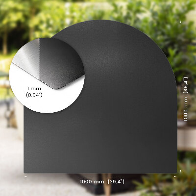 Brandwerende barbecue mat halve ovaal 100x100 cm