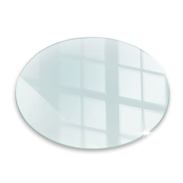 Vloerplaat openhaard transparante okrągłe