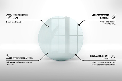 Vloerplaat openhaard transparante okrągłe