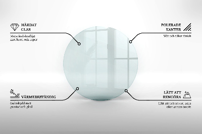 Vloerplaat openhaard transparante okrągłe