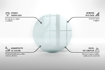Vloerplaat openhaard transparante okrągłe