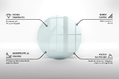 Vloerplaat openhaard transparante okrągłe