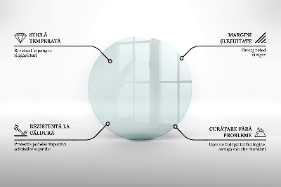 Vloerplaat openhaard transparante okrągłe