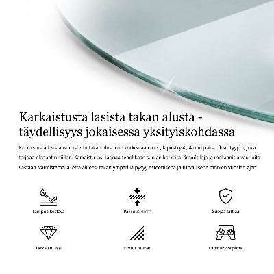 Vloerplaat openhaard transparante okrągłe