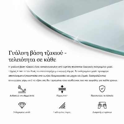 Vloerplaat openhaard transparante okrągłe