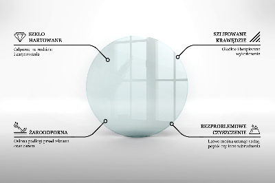 Vloerplaat openhaard transparante okrągłe