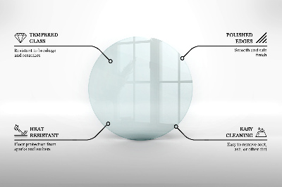 Vloerplaat openhaard transparante okrągłe