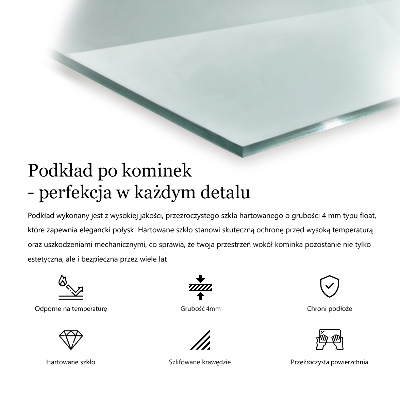 Vloerplaat voor kachel transparante prostokątna