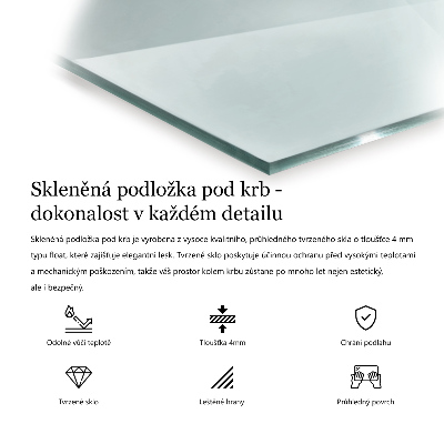 Vloerplaat voor kachel transparante prostokątna