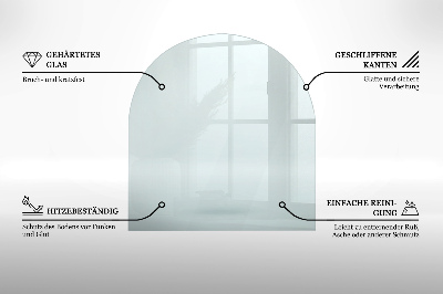 Kachel vloerplaat halve ovale transparante w nieregularnym kształcie