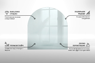 Kachel vloerplaat halve ovale transparante w nieregularnym kształcie