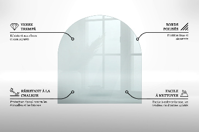 Kachel vloerplaat halve ovale transparante w nieregularnym kształcie