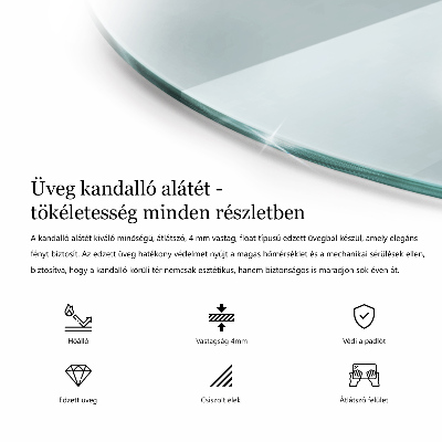 Kachel vloerplaat halve ovale transparante w nieregularnym kształcie