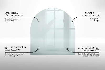 Kachel vloerplaat halve ovale transparante w nieregularnym kształcie