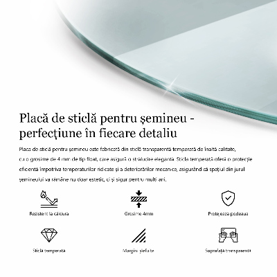 Kachel vloerplaat halve ovale transparante w nieregularnym kształcie