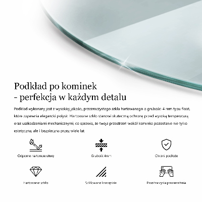 Kachel vloerplaat halve ovale transparante w nieregularnym kształcie