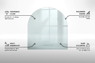 Kachel vloerplaat halve ovale transparante w nieregularnym kształcie