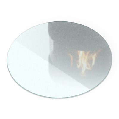 Onderplaat kachel Rond semitransparant