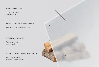 Ronde semitransparante vloerplaat voor kachel