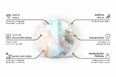 Kachel vloerplaat ronde Abstracte wolk van vaste stoffen
