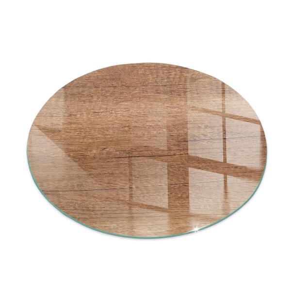 Onderplaat kachel ronde Natuurlijk houtpatroon
