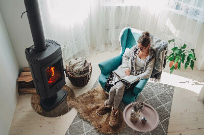 Kachel vloerplaat ronde Natuurlijk houtpatroon