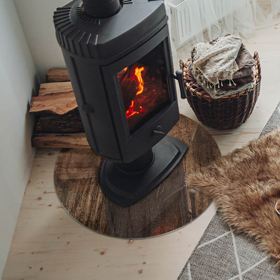 Kachel vloerplaat ronde Natuurlijk houtpatroon