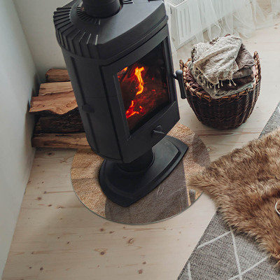 Onderplaat kachel ronde Natuursteen textuur