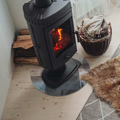 Onderplaat kachel ronde Planken in verschillende tinten