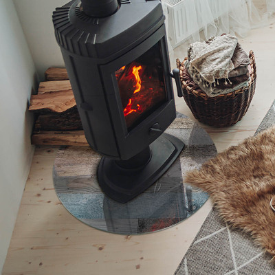 Onderplaat kachel ronde Planken in verschillende tinten