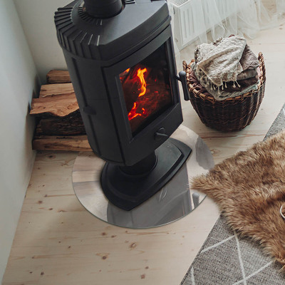 Onderplaat kachel ronde Natuurlijk marmerpatroon