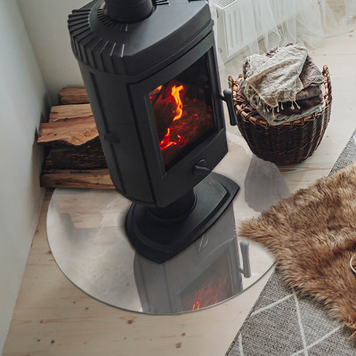 Onderplaat kachel ronde Natuurlijk marmerpatroon