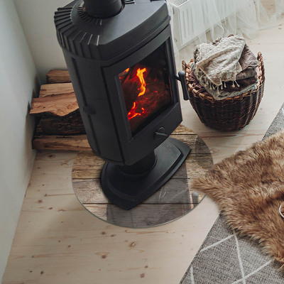 Onderplaat kachel ronde Textuur van houten planken