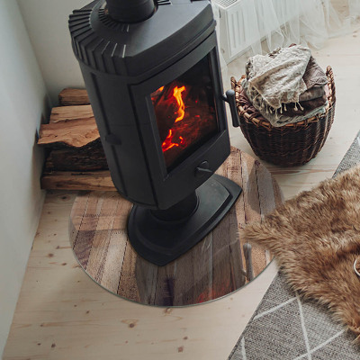 Kachel vloerplaat ronde Houten plank in de lay-out