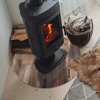 Kachel vloerplaat ronde Houten plank in de lay-out