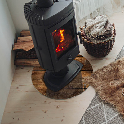 Kachel vloerplaat ronde Houten plank met nerf