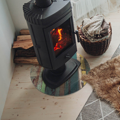 Onderplaat kachel ronde Planken in verschillende tinten