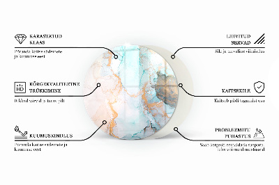 Kachel vloerplaat ronde Geometrie met hout