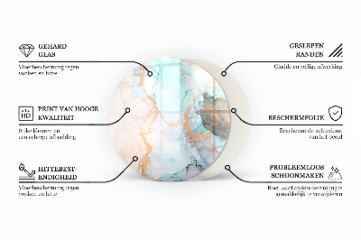 Kachel vloerplaat ronde Geometrie met hout