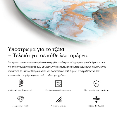 Onderplaat kachel ronde Beschadigd houten bord