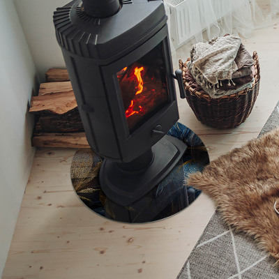 Kachel vloerplaat ronde Elegante bladeren in textuur