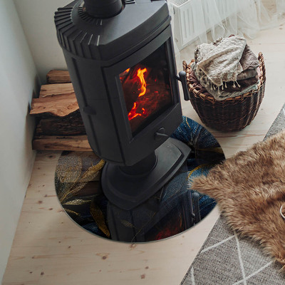 Kachel vloerplaat ronde Elegante bladeren in textuur