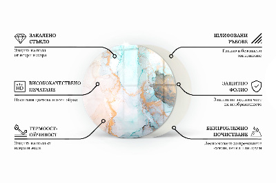 Onderplaat kachel ronde Abstract vloeibaar patroon