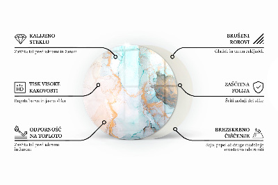 Onderplaat kachel ronde Abstract vloeibaar patroon