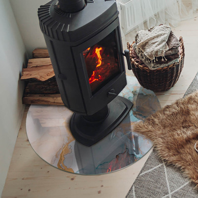 Onderplaat kachel ronde Abstract vloeibaar patroon