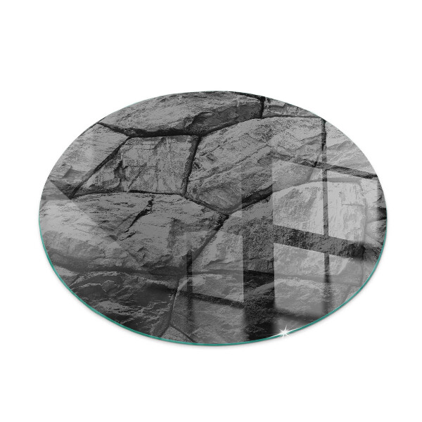 Onderplaat kachel ronde Natuursteenpatroon
