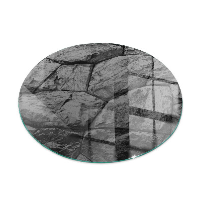 Onderplaat kachel ronde Natuursteenpatroon