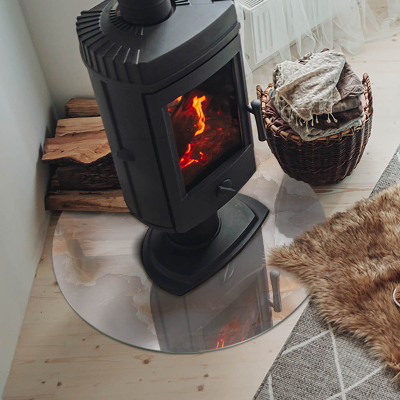 Onderplaat kachel ronde Natuursteenpatroon