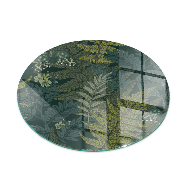 Kachel vloerplaat ronde Plantenmotieven met vlinders