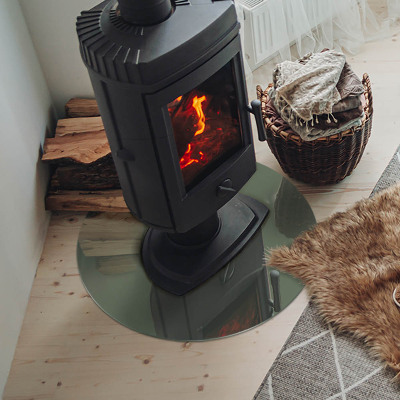 Kachel vloerplaat ronde Olijfkleur